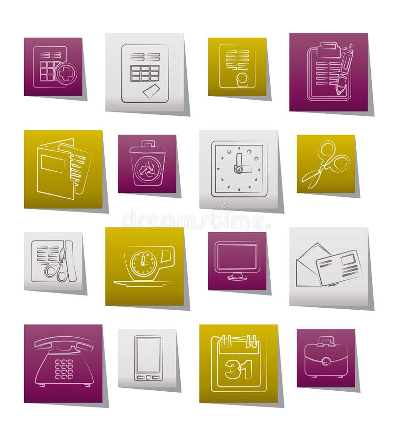 Business and office tools icons