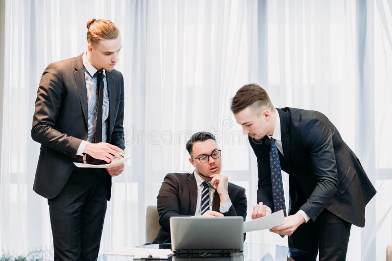 Business Boss Subordinate Discuss Assignment Stock Image Image employee, management: