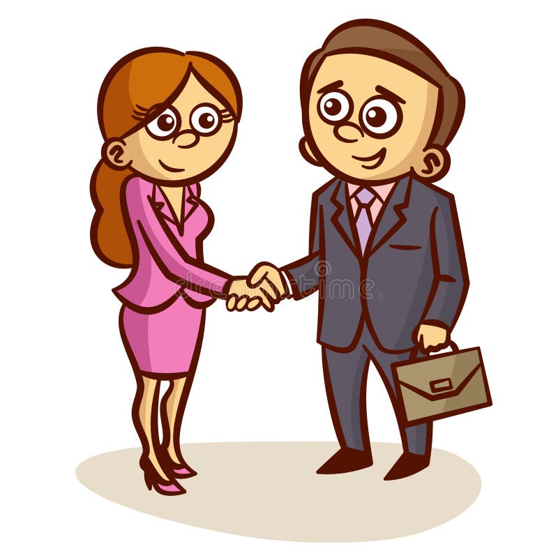 Business Partners Shaking Hands Stock Vector - Illustration of