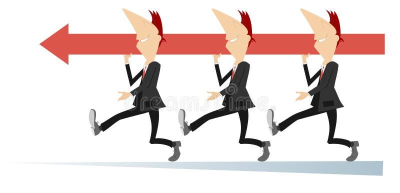 Business partnership concept illustration isolated