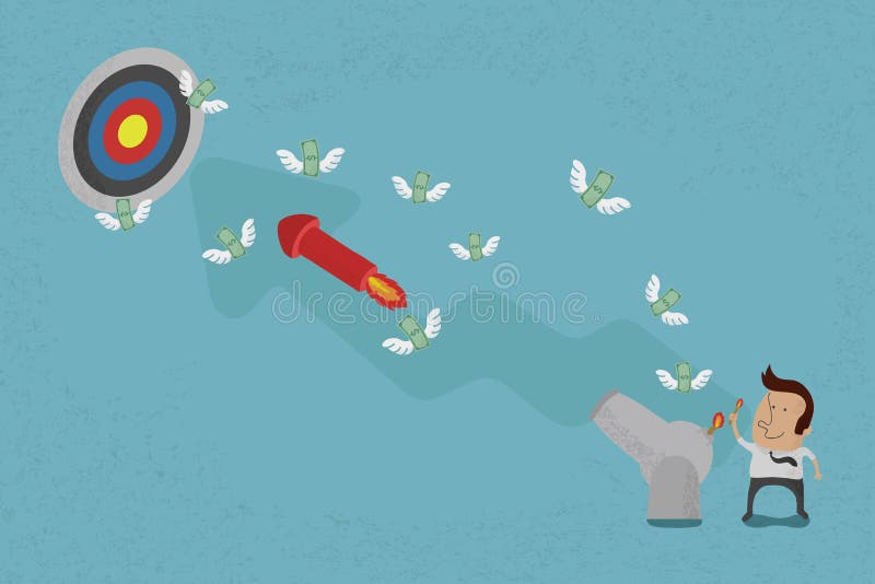 Business people aiming for a high target , eps10 format. Aiming target vectors