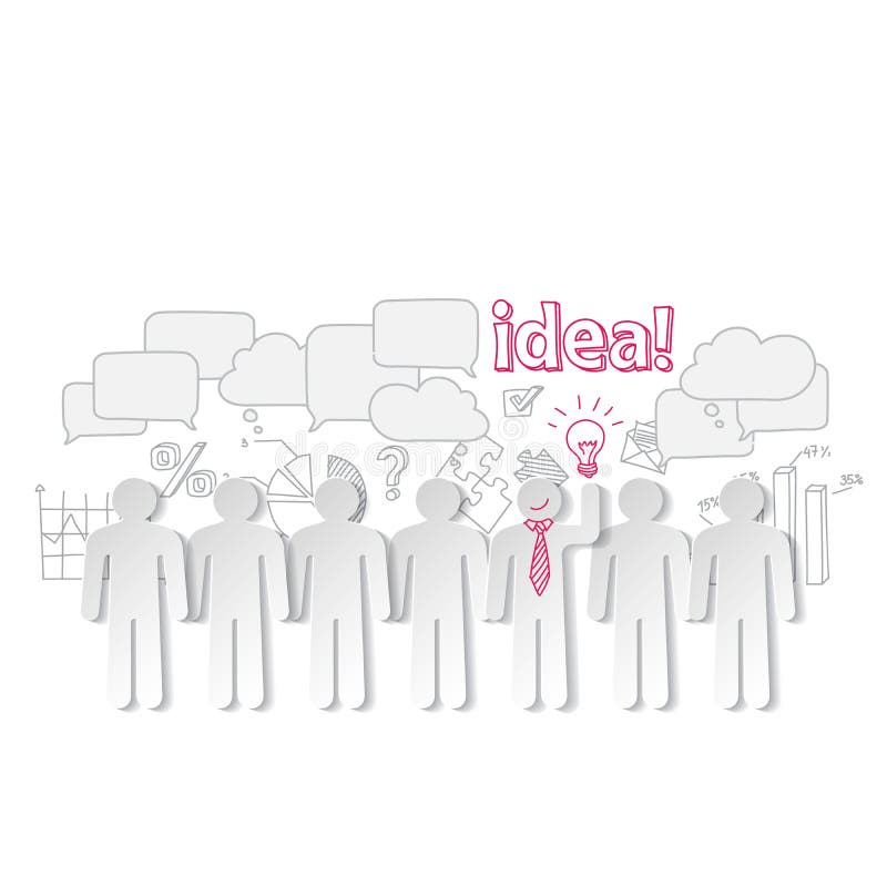 Business people communication teamwork idea vector royalty free illustration