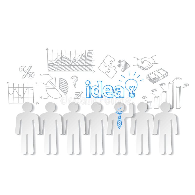 Business people communication teamwork idea vector stock illustration