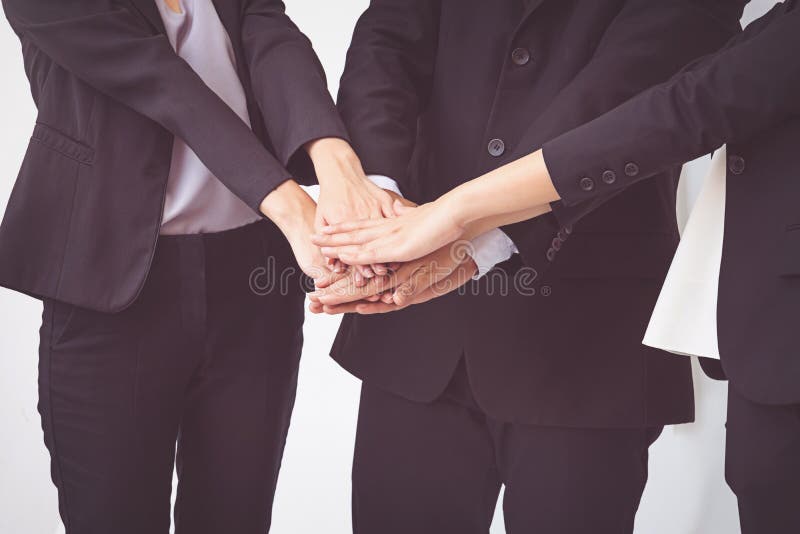 Business people coordinate hands. Concept Teamwork stock photography Business people coordinate hands. Concept Teamwork stock photography