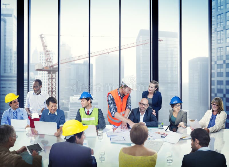 Business People Corporate Meeting Presentation Architect Design royalty free stock photo