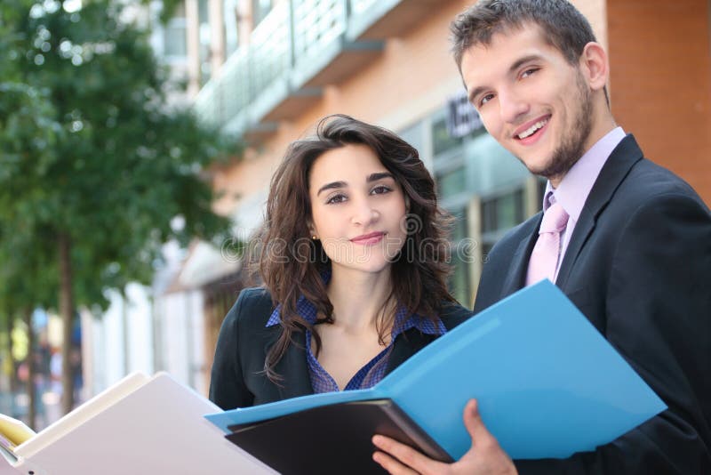 Business People with Folders royalty free stock image Business People with Folders royalty free stock image