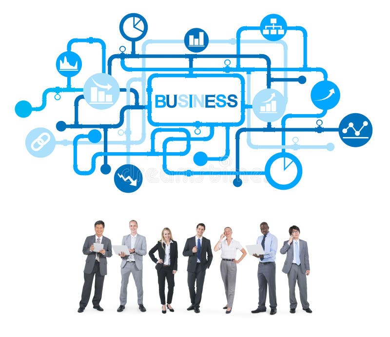 Business People with Global Business Concept stock photo Business People with Global Business Concept stock photo