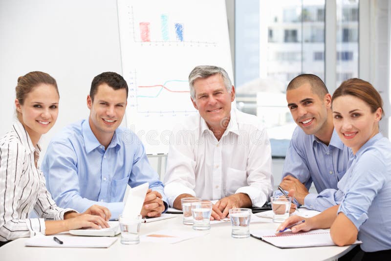 Business People in group meeting stock image
