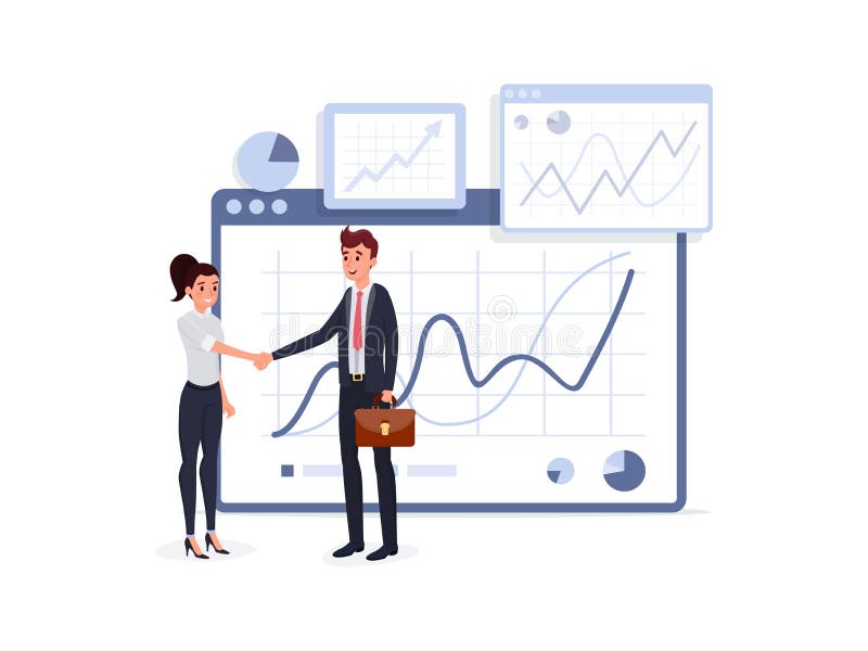 Business people handshake stock illustration Business people handshake stock illustration