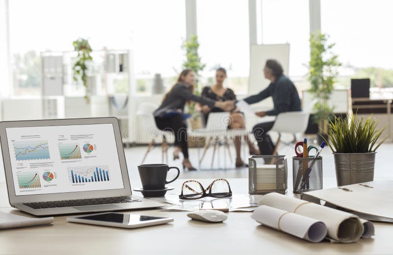 Business people handshake in the office royalty free stock photo