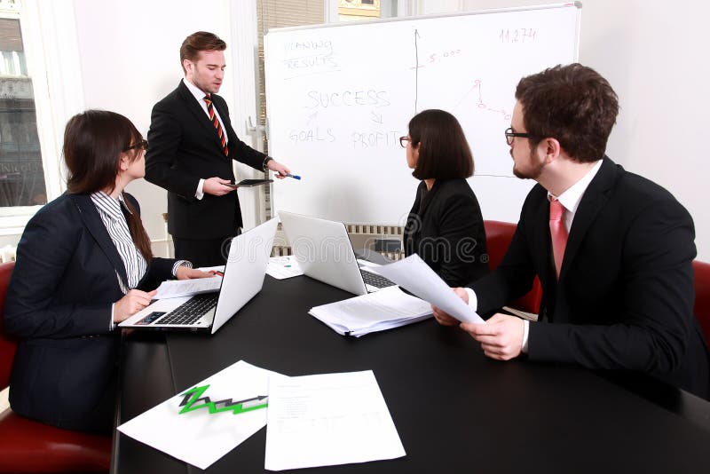 Business people having board meeting