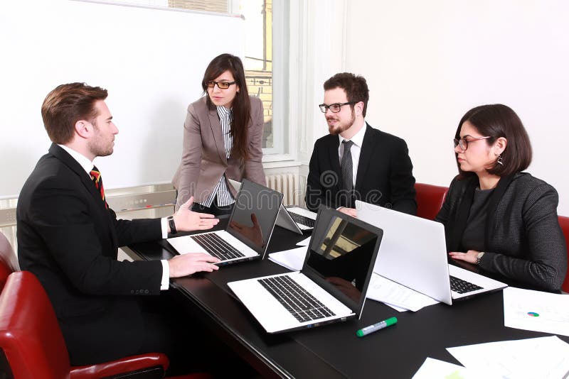 Business people having board meeting