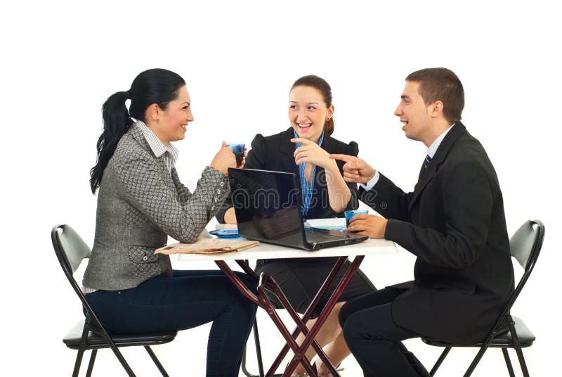 Business people having funny conversation stock photography Business people having funny conversation stock photography