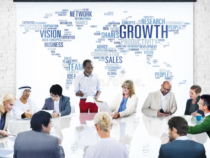 Business People Having A Meeting About Growth Stock Photo - Image of