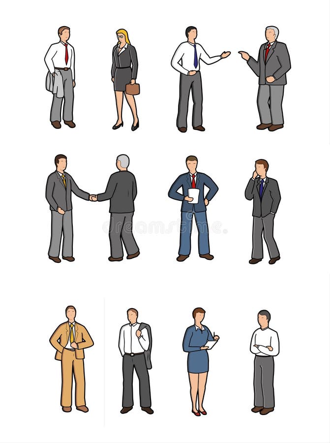 Business people illustrations