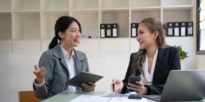 Business People Are Meeting For Analysis Data Figures To Plan Business