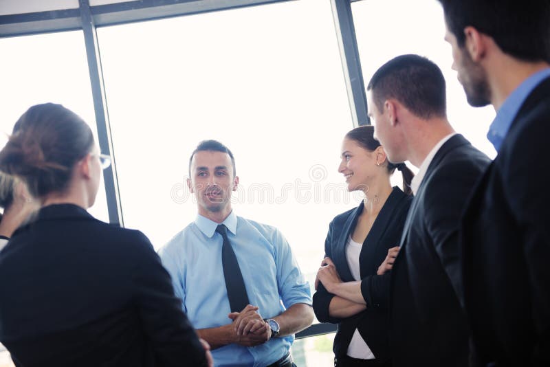 Business people in a meeting at office royalty free stock images