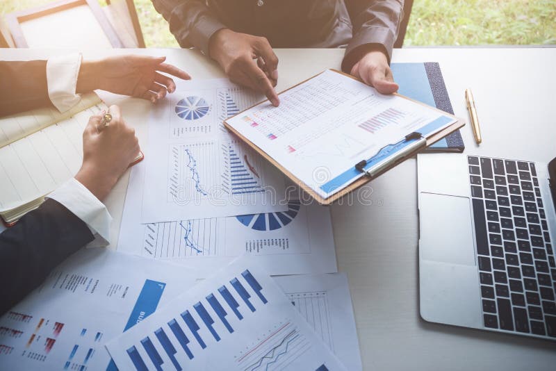 Business People meeting Planning budget and cost, Strategy Analysis Concept royalty free stock photography