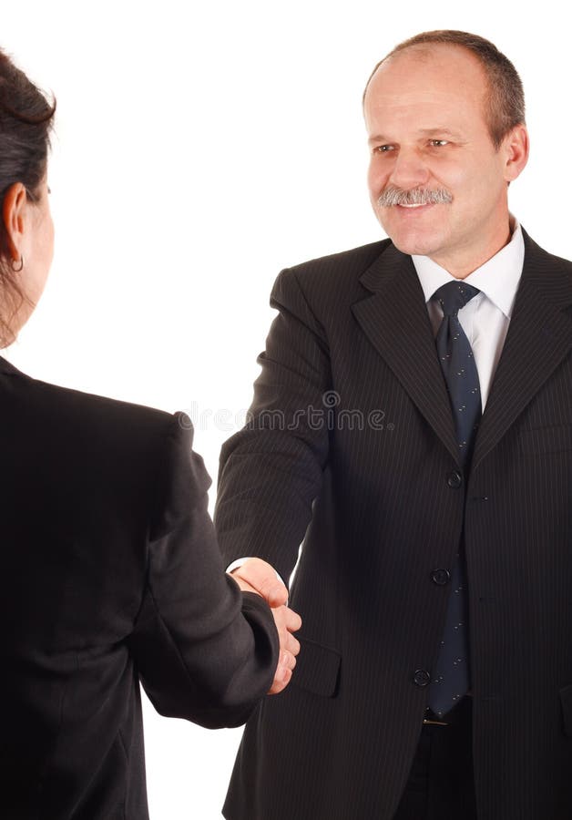 Business people shaking hands stock photography