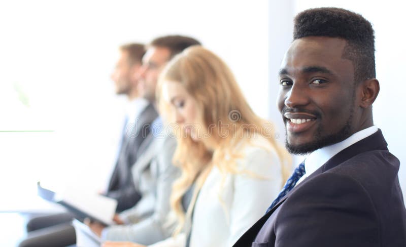 Business people waiting for the job interview. stock image Business people waiting for the job interview. stock image