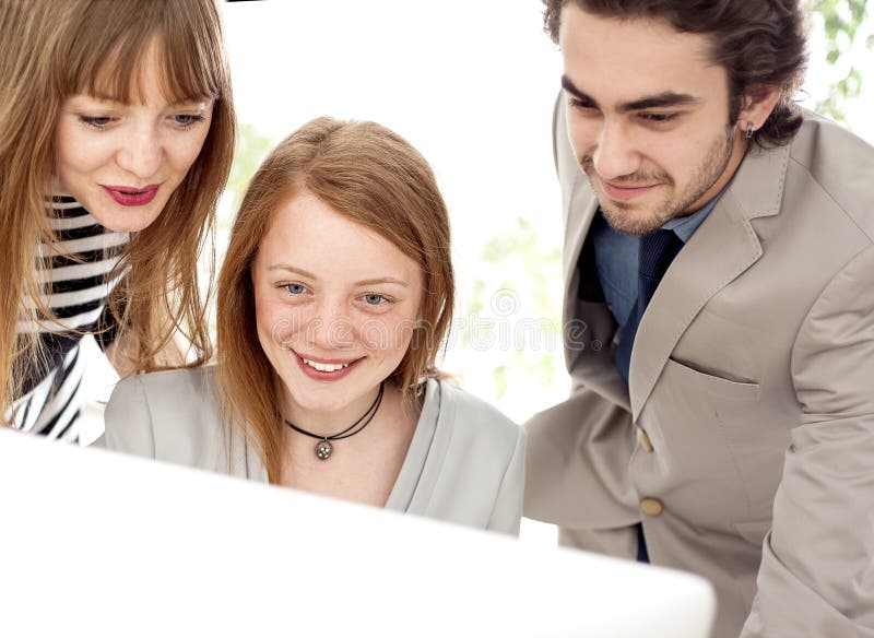 Business people working as a team at the office royalty free stock images Business people working as a team at the office royalty free stock images