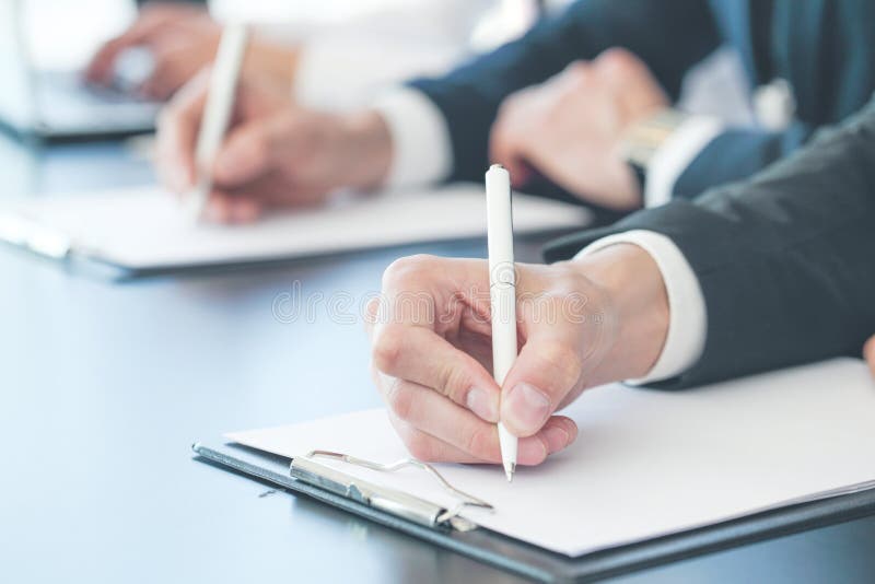 Business People Writing Notes Stock Image Image of caucasian, businessteam 150026671