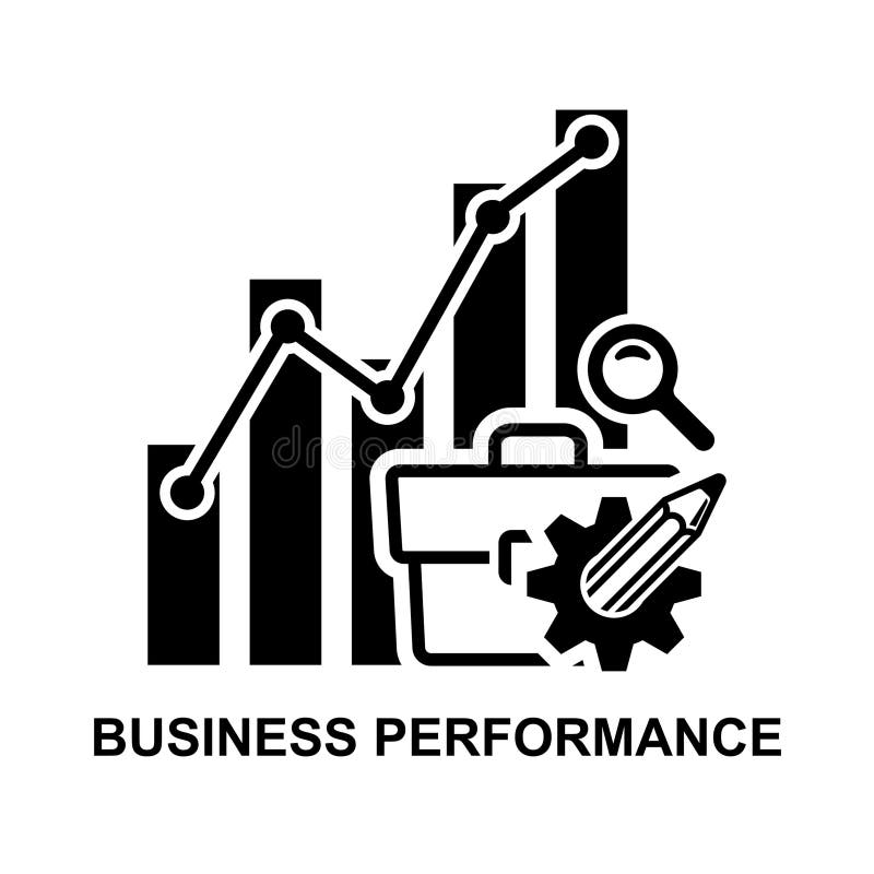 Business performance icon isolated on background vector illustration ilustração royalty free