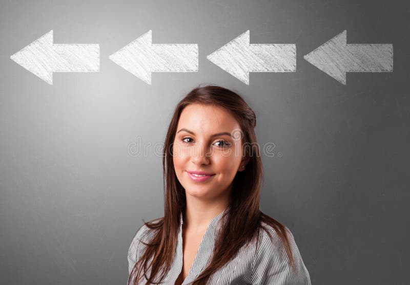 Business person choosing direction royalty free stock image Business person choosing direction royalty free stock image