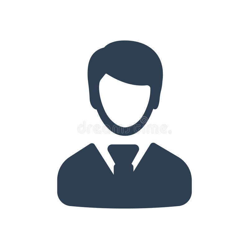 Business person, user, avatar icon vector illustration