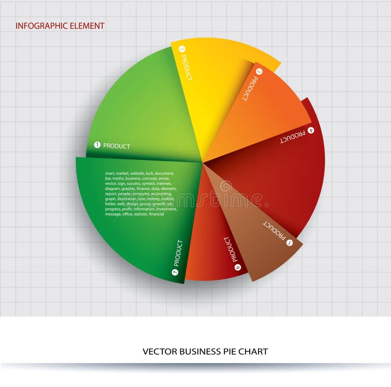Abstract Pie Chart Infographics Stock Vector Illustration of Chart Paper Presentation