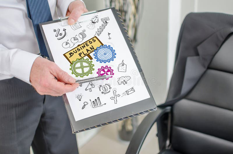 Business Plan Concept On A Clipboard Stock Photo Image Of Businessman