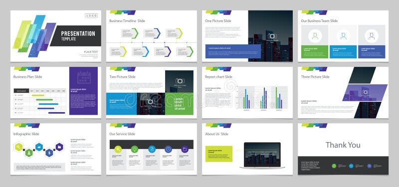 Business presentation page layout template design