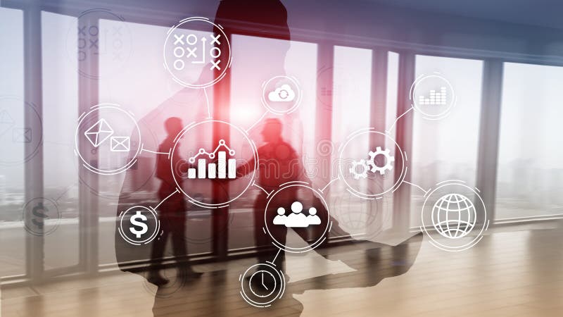 Business process automation concept on blurred background. Digital system concept stock images, royalty-free photos and pictures