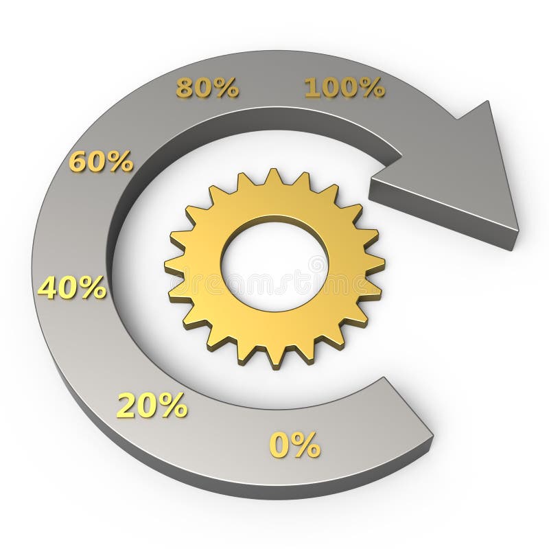 Business process chart royalty free illustration