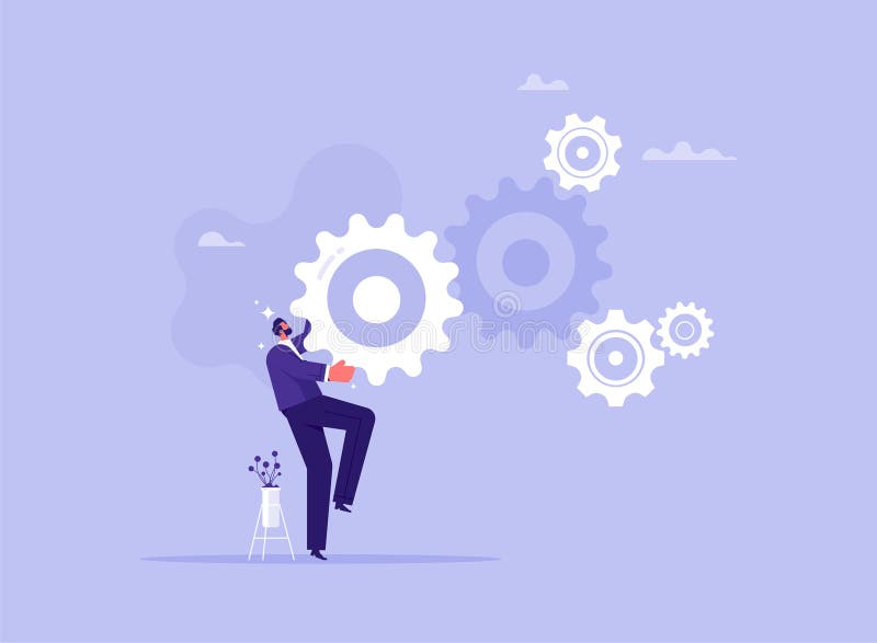 Business process and development concept vector illustration