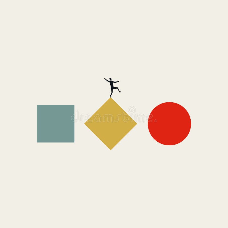 Business process transformation vector concept. Symbol of new technology, workflow, practice. Minimal illustration. royalty free illustration
