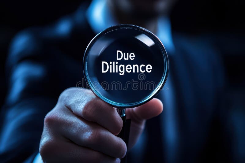 Business professional utilizing advanced digital interface to conduct due diligence processes, leveraging data analysis stock photography