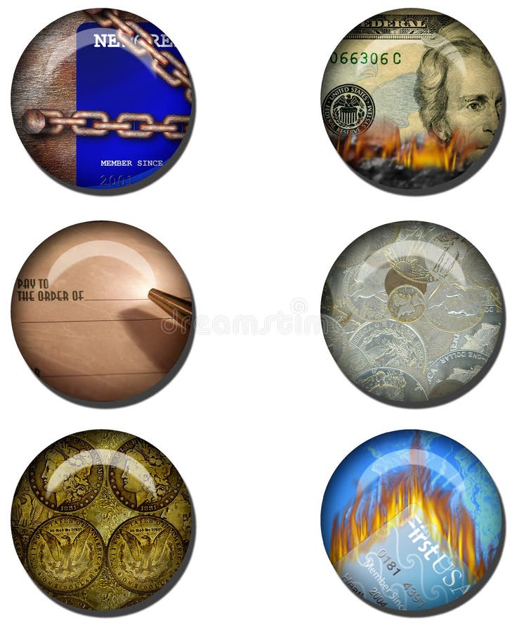 Business related Web Buttons vector illustration