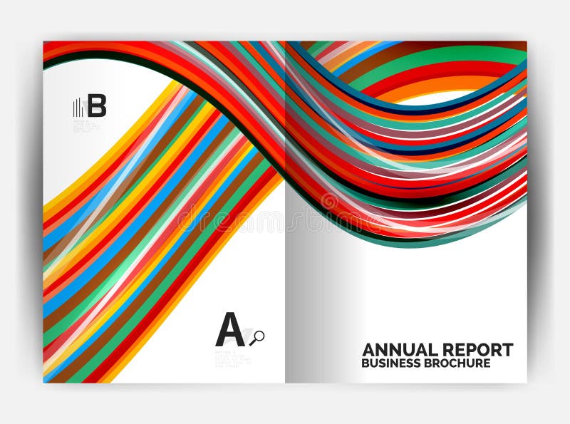 Business Report Cover Template Wave Stock Vector Illustration of background, modern 94118110