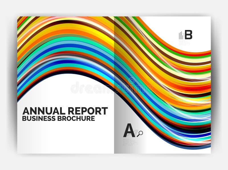 Business Report Cover Template Wave Stock Vector Illustration of abstract, background 97190196