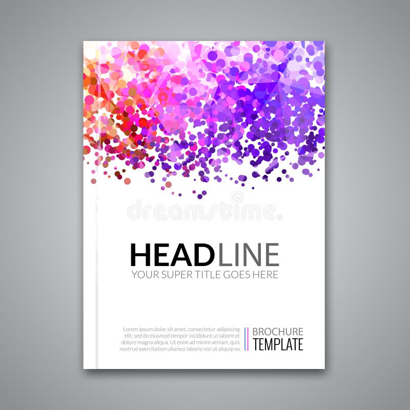 Business report design, flyer template, background with colorful dots. Brochure Cover template mockup layout, vector vector illustration Business report design, flyer template, background with colorful dots. Brochure Cover template mockup layout, vector vector illustration