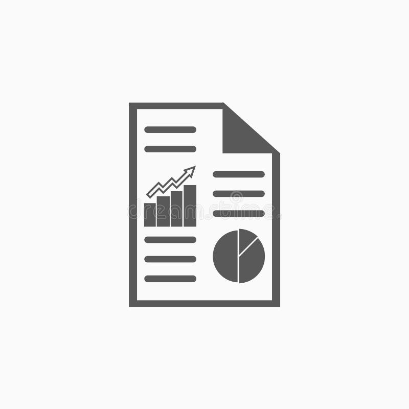 Business report icon, report, present, data, analysis vector illustration