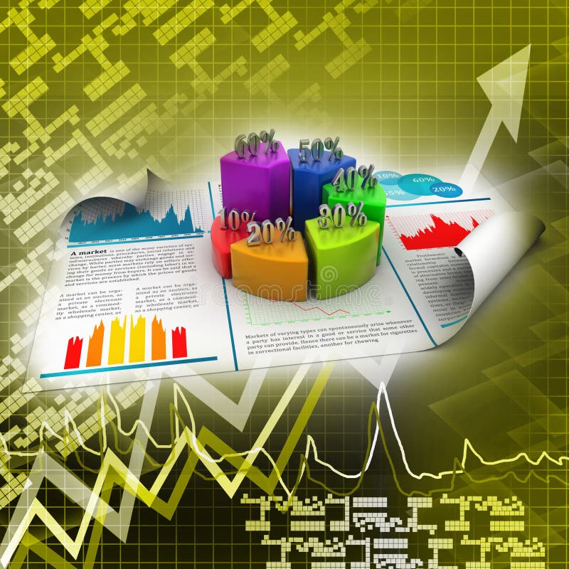 Business Report And Pie Chart Stock Illustration Illustration Of Business Report And Pie Chart Stock Illustration Illustration Of