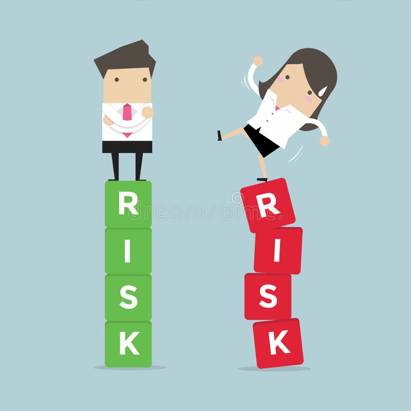 Business Risk Management of Difference Businessman between a Success