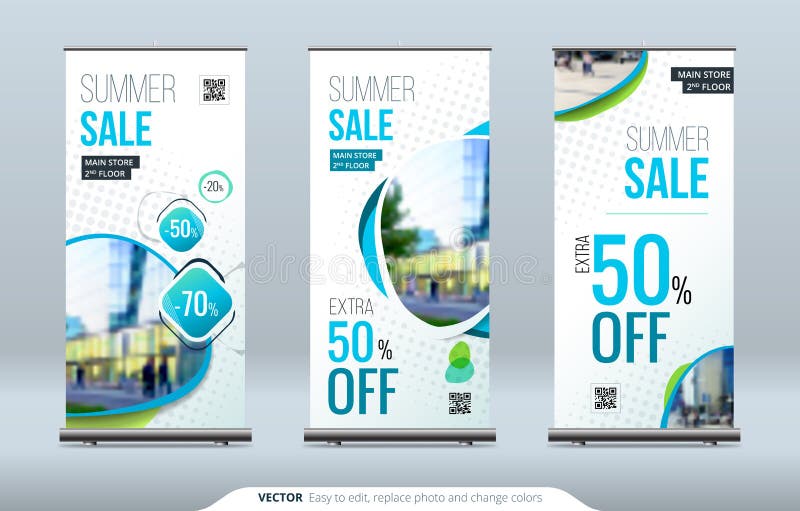 Business Roll Up Banner stand. Presentation concept. Abstract modern roll up background. Vertical roll up template royalty free illustration Business Roll Up Banner stand. Presentation concept. Abstract modern roll up background. Vertical roll up template royalty free illustration