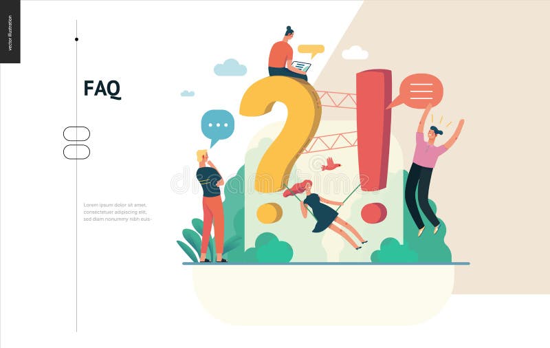 Business series - FAQ web template royalty free illustration Business series - FAQ web template royalty free illustration