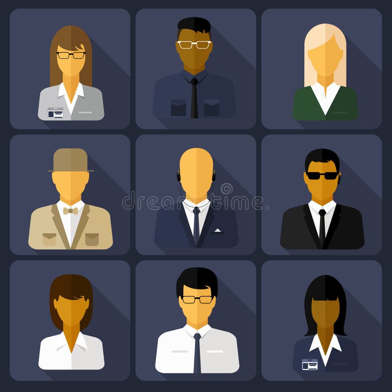 People avatar icon. Set of diverse working people, businessman and  businesswoman , #affiliate, #Set, #diverse, #working, #Pe…