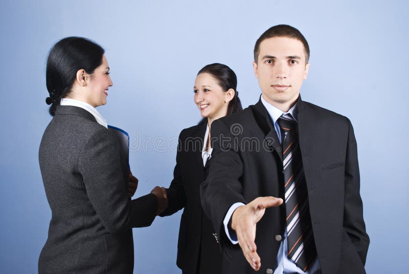 Business shaking hands royalty free stock photo