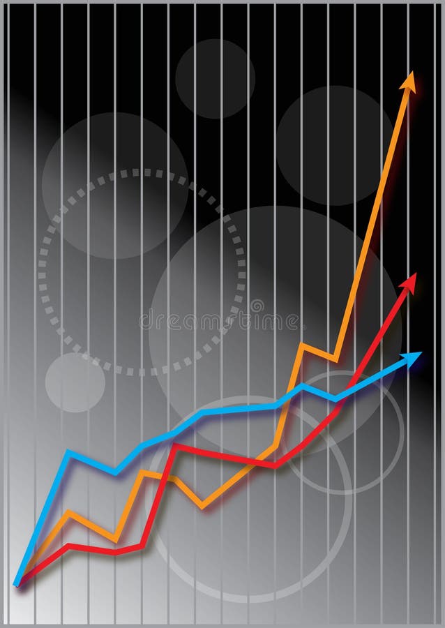 Business Share Market Graph royalty free stock photos