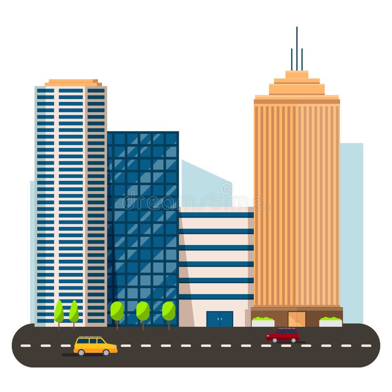 Business smart city life concept. Capital transportation stock illustration Business smart city life concept. Capital transportation stock illustration